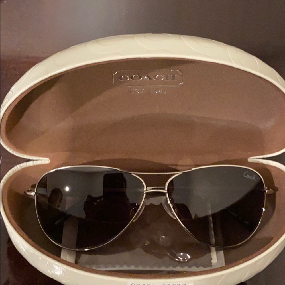 Authentic Coach aviator sunglasses